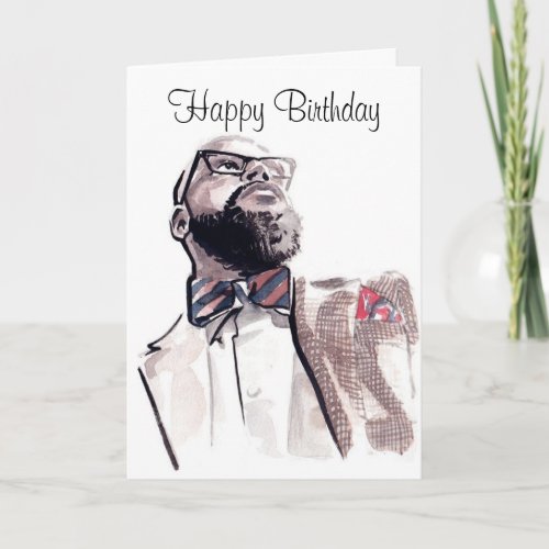 African American Male _ Birthday Card