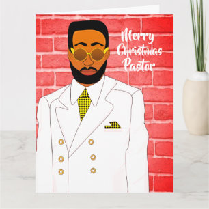 African American Male Merry christmas Card
