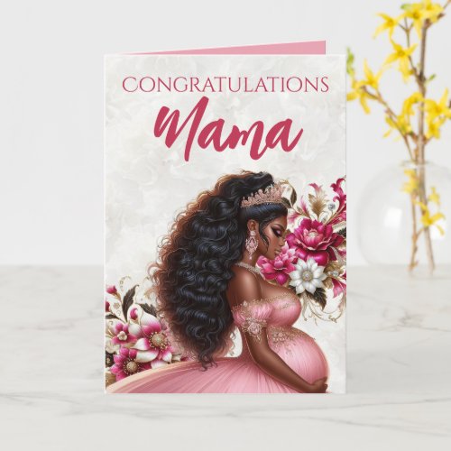 African American Mama to be Pink  Gold Card