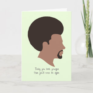 African American Man With Afro Hair Card