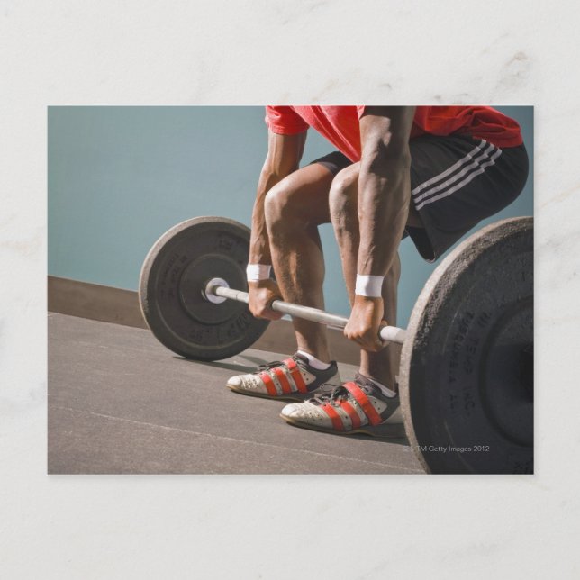 African American man working out the the gym Postcard (Front)