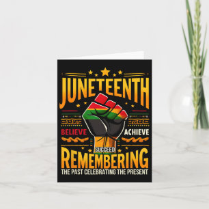 African American Melanin Juneteenth Remembering Th Card