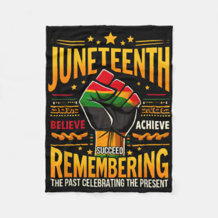 African American Melanin Juneteenth Remembering Th Fleece Blanket