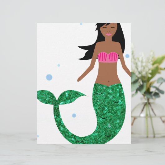 african american mermaid (Standing Front)
