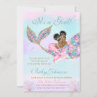 African American Mermaid Baby SHower Glitter Tail