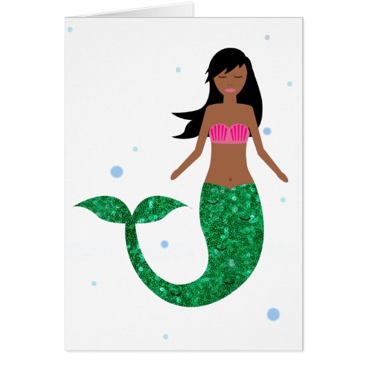 african american mermaid cards (Front)