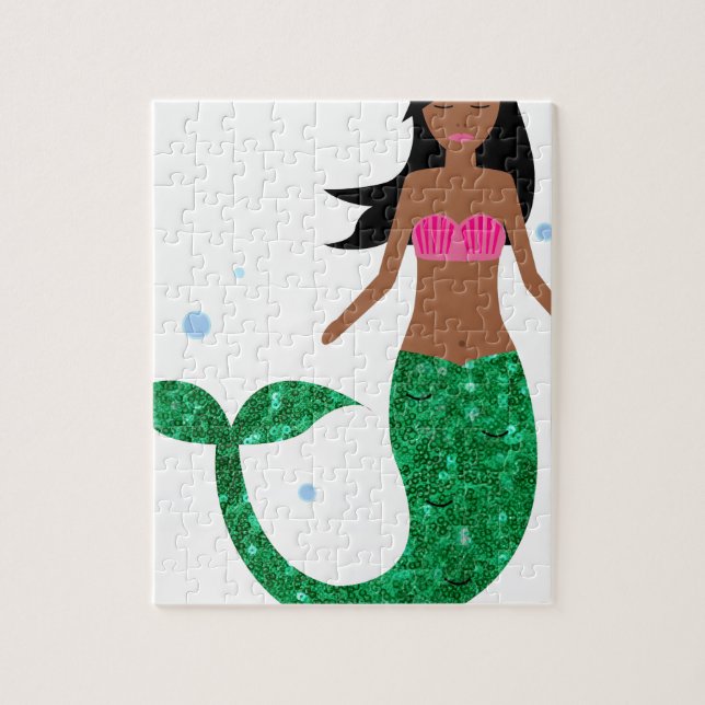african american mermaid jigsaw puzzle (Vertical)
