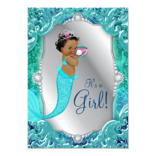 black mermaid baby shower