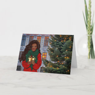 African American Merry Christma Holiday Card