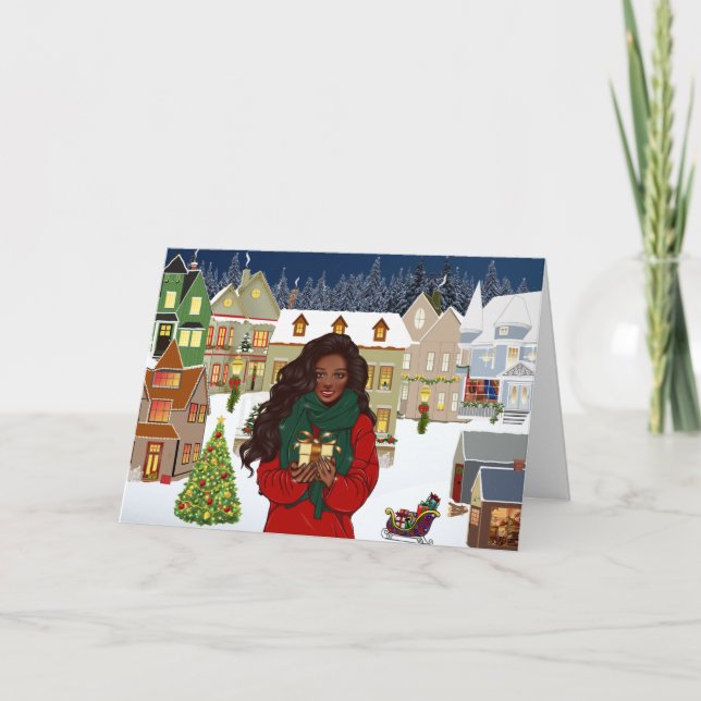 African American Merry Christmas Card (Front)