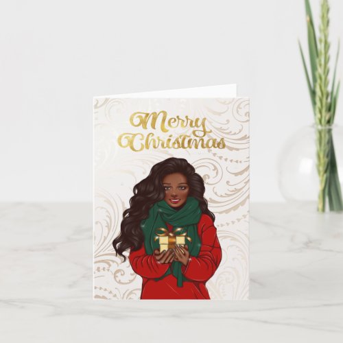 African American Merry Christmas Card
