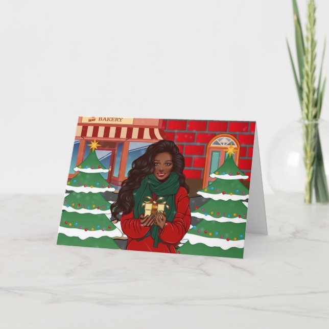 African American Merry Christmas Card (Front)