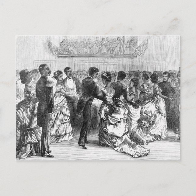 African American Military Ball Postcard (Front)