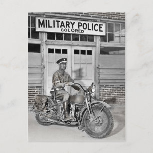 African American Military Police Postcard