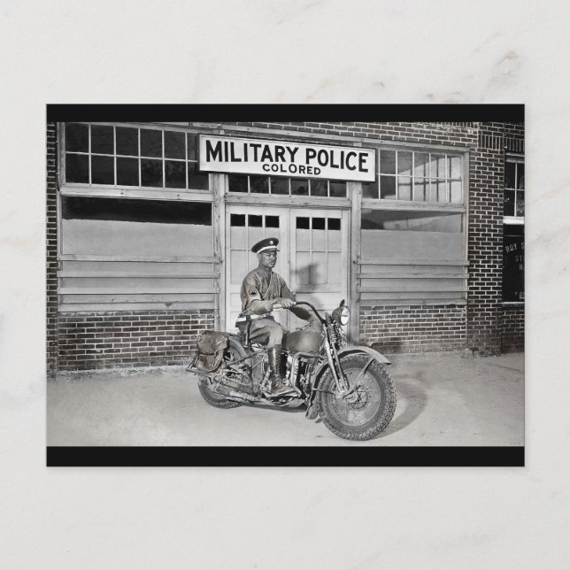 African American Military Police Postcard (Front)