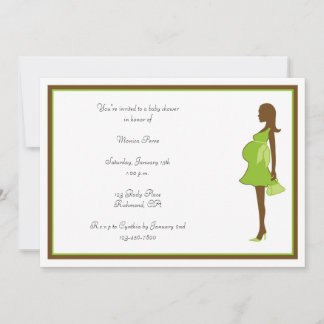 African American Mom Baby Shower Invitation