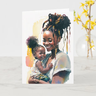 Mom Style - African American Mother's Day Greeting Card – Black Stationery
