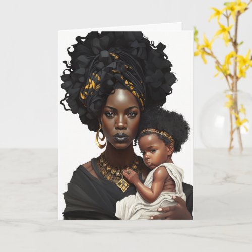 African_American Mother  Baby Mothers Day Card