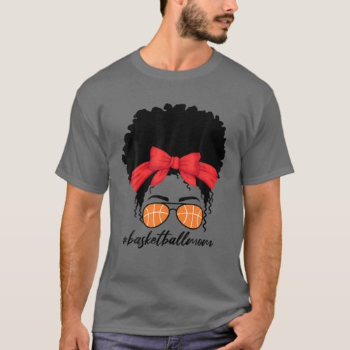 African American Mothers Day 2022 Messy Bun Basket T_Shirt