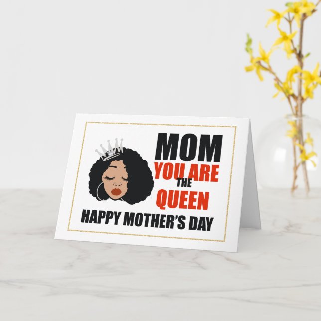 African American Mother's Day  Card (Yellow Flower)