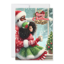 African American Mr. & Mrs. Claus Christmas Card
