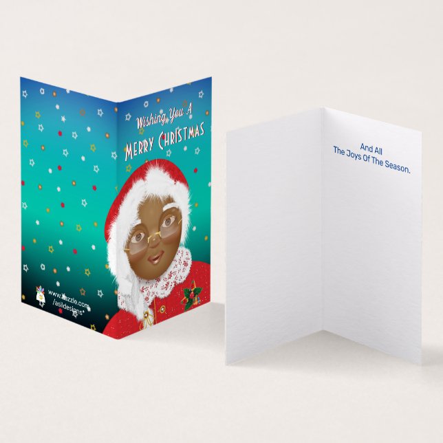African American Mrs Claus Christmas (Inside and Outside)