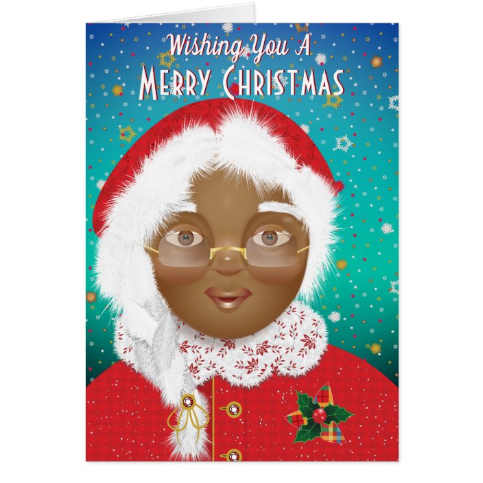 African American Mrs Santa Claus Christmas Holiday 