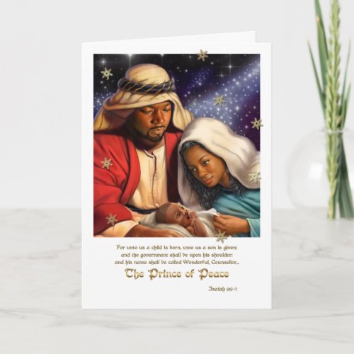 African American Nativity Art Christmas Cards