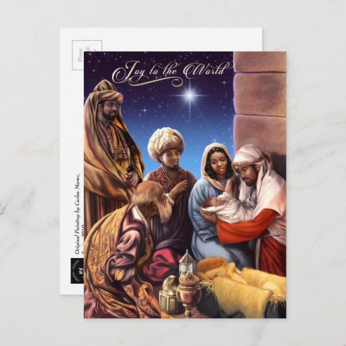 African American Nativity Art Christmas Postcards