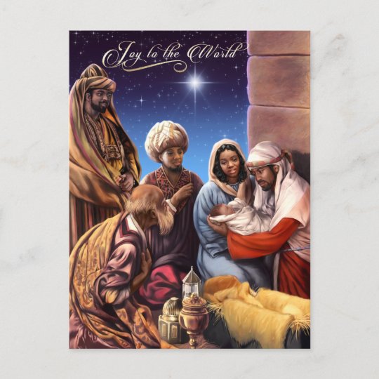 African American Nativity Art Christmas Postcards | Zazzle.com