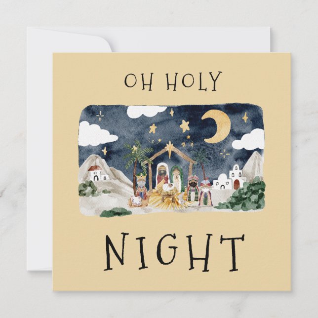 African American Nativity Christmas Card (Front)