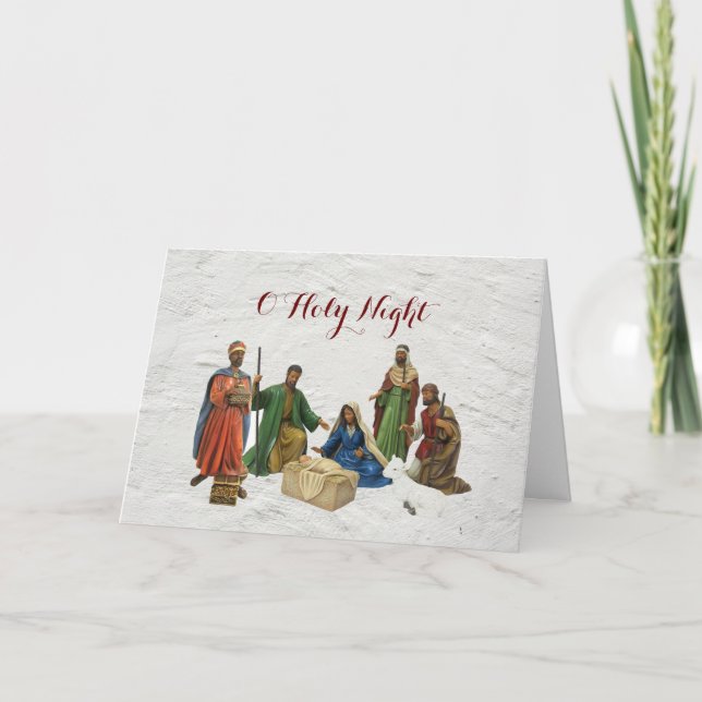 African American Nativity Scene Christmas Card (Front)