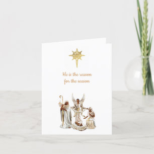 African American Nativity Scene Christmas Card