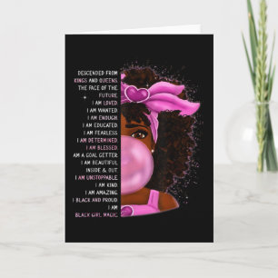 African American Nubian Queen Black Girl Magic Pri Card