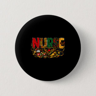 African american nurse black history month and button
