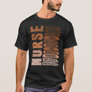 African American Nurse Black History Month Pride B T-Shirt