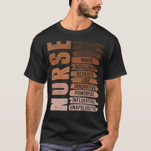 African American Nurse Black History Month Pride B T-Shirt
