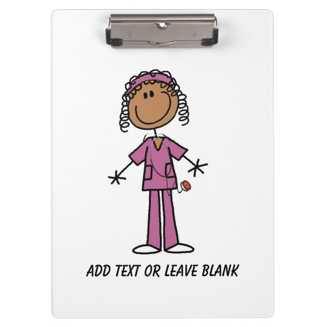 African American Nurse Clipboard (Front)