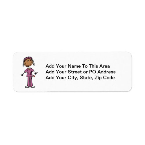 African American Nurse Label