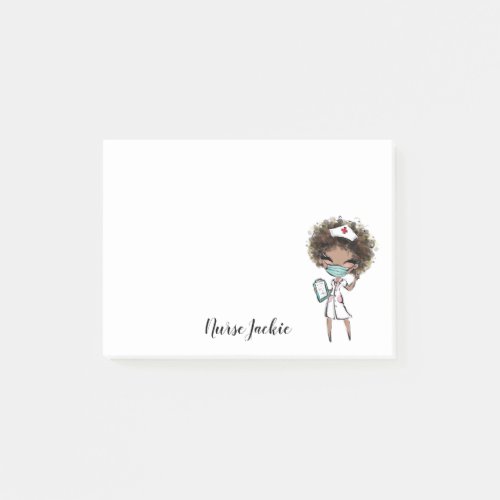 African American Nurse Medical Personalized Post_it Notes