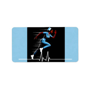 African American Nurse Pride: Elegant Return Addre Label