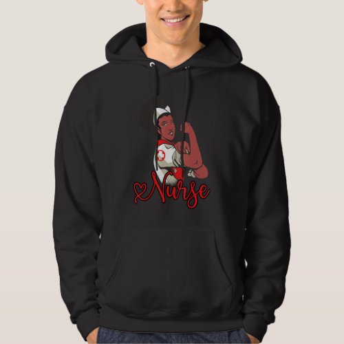 African American Nurse _ Registered Nurse Melanin  Hoodie