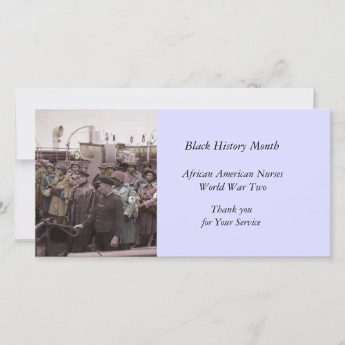 African American Nurses on Shipboard Thank You Card