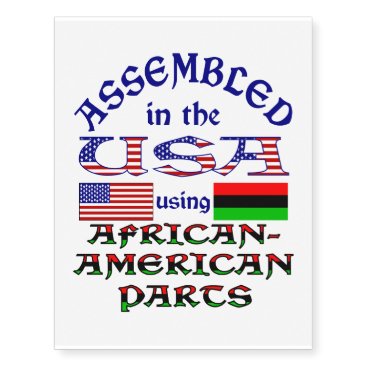 African-American Parts Temporary Tattoos African-American Parts Temporary Tattoos