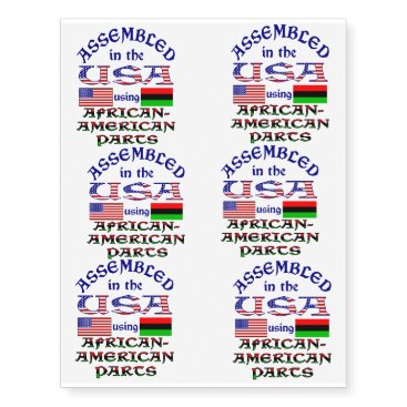 African-American Parts Temporary Tattoos African-American Parts Temporary Tattoos