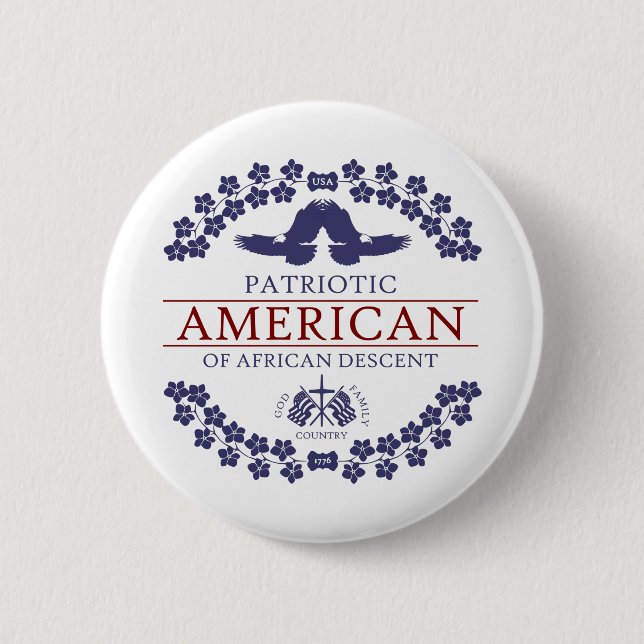 African American PATRIOT Button (Front)