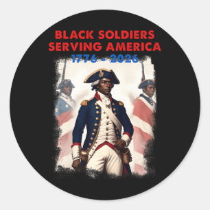 African American Patriot Revolutionary War Soldier Classic Round Sticker