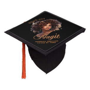 African American Personalized Graduation Cap Topper