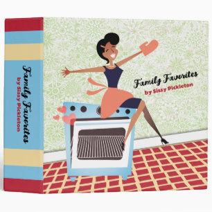 African American personalized recipe cookbook 3 Ri Ring Binder