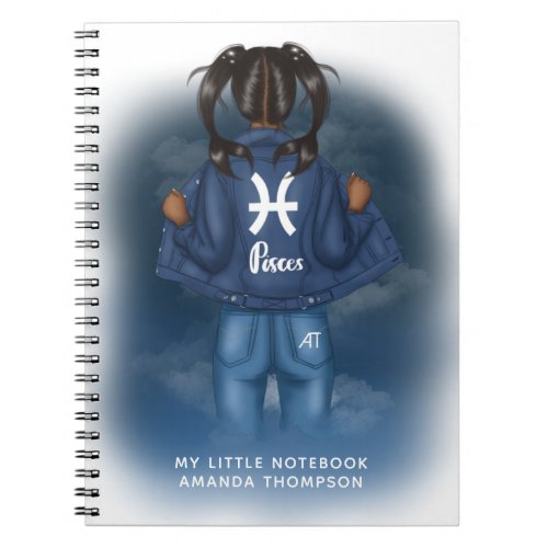 African American Pisces Sign Personal Notebook